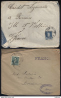 Argentine - Lot De 2 LsC Pour France - Lettres & Documents