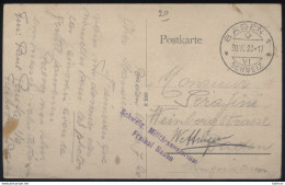 Suisse - CPA Baden En Franchise Militaire - Schweiz Militarsanaterium Freihof Baden - 20/07/1920 - Poststempel