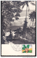 Wallis Et Futuna - Yvert N° 159 Oblitéré 04/08/1958 - FDC Carte Maximum - Flore D'outre Mer - Cachet Europe 1 - Cartoline Maximum