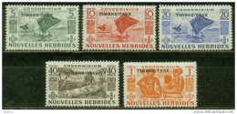 Nouvelles Hébrides Taxe N° 26 à 30 X - Cote 33 Euros - Prix De Départ 11 Euros - Postage Due