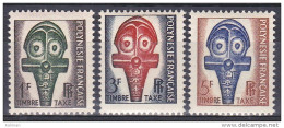 Polynésie Taxe N° 1 à 3 Luxes (MNH) - Prix De Départ 1 Euro - Timbres-taxe