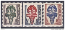 Polynésie Taxe N° 1 à 3 Luxes (MNH) - Prix De Départ 1 Euro - Postage Due