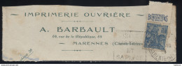 France - Bande Publicitaire N° 257 Oblitéré Sur Fragment - Briefe U. Dokumente