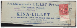 France - Bande Publicitaire N° 199 Oblitéré Sur Fragment - Storia Postale