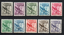 Col35 Colonies SPM St Pierre & Miquelon Taxe N° 32 à 41 Neuf XX MNH  Cote 27,00 € - Impuestos