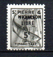 Col35 Colonies SPM St Pierre & Miquelon Taxe N° 57 Neuf X MH  Cote 64,00 € - Portomarken