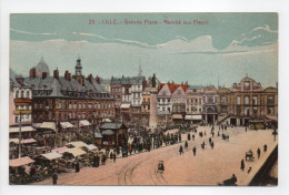 - CPA LILLE (59) - Grande Place - Marché Aux Fleurs (belle Animation) - Editions La Cigogne N° 20 - - Lille