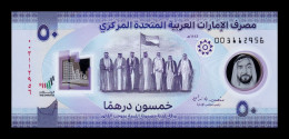 Emiratos Arabes Unidos United Arab 50 Dirhams Commemorative 2021 Pick 35 Polymer Sc Unc - Verenigde Arabische Emiraten