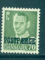 Dänemark Paket-Marke 1955 König Frederik IX 70 Ø Grün Mi 39 MH - Paketmarken