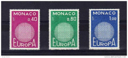 MONACO EUROPA 1970 N° 819 à 821 Neuve ** - 1970