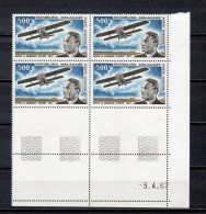 MADAGASCAR  PA  N° 101  BLOC DE QUATRE TIMBRES  NEUF SANS CHARNIERE  COTE 48.00€    AVIATEUR AVION BREGUET DAGNAUX - Madagascar (1960-...)