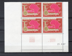 MADAGASCAR  PA  N° 102  BLOC DE QUATRE TIMBRES  NEUF SANS CHARNIERE  COTE 8.00€    TELECOMMUNICATIONS UNION AFRICAINE - Madagascar (1960-...)