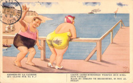 CARTES HUMOURISTIQUES - Ressens Tu La Caresse Qui Glisse Sur Ta Fe...? - Carte Postale Ancienne - Humorous Cards