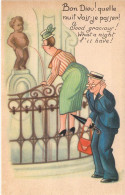 CARTES HUMOURISTIQUES - Bon Dieu Quelle Nuit Vais Je Passer - Carte Postale Ancienne - Humorous Cards