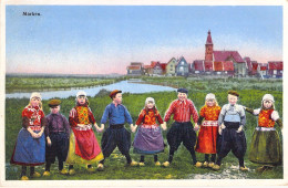 PAYS BAS - MARKEN - Enfants En Tenue Folklorique - Carte Postale Ancienne - Autres & Non Classés