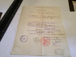 République Française, Attestation Autorisant, Sortie D’Algérie, Chef De La Deuxième Brigade De La Police, De L’air - Documents