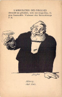 CARTES HUMOURISTIQUES - ASSOCIATION DES IVROGNES - Demande Un Président Avec Nez Rouge Bleu...  - Carte Postale Ancienne - Humorous Cards