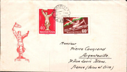 HONGRIE AFFRANCHISSEMENT COMPOSE SUR LETTRE POUR LA FRANCE 1960 - Cartas & Documentos