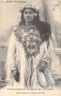 Etablissement Français De L'océanie - Jeune Femme En Costume De Fête - Colorisé - N. Calédonie - Carte Postale Ancienne - Nuova Caledonia