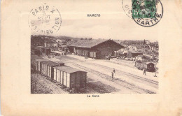 France - Mamers - La Gare - Wagon - Intérieur Gare -  Carte Postale Ancienne - Mamers