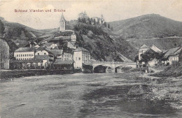 LUXEMBOURG - Schloss Vianden Und Brücke - Carte Postale Ancienne - Vianden