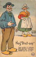 HUMOUR - COUPLES - Nos Dict On - Faut Profiter D' Laubaine Sans éplucher L' Morceau! Et Jamais  - Carte Postale Ancienne - Humor