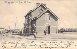 Belgique - Waremme - Gare Vicinale - Animé - A. Moureau -  Carte Postale Ancienne - Borgworm