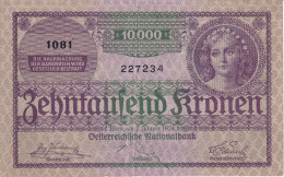 BILLETE DE AUSTRIA DE 10000 KRONEN  DEL AÑO 1924 EN CALIDAD EBC (XF) (BANK NOTE) - Autriche