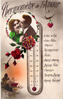 COUPLES - Thermomètre De L'Amour - Couple S'embrasse - Fleur - Carte Postale Ancienne - Couples