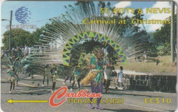 St. Kitts & Nevis - STK-16A, GPT, 16CSKA, Carnival At Christmas 2, 10 EC$, 400ex, 1995, Used - St. Kitts & Nevis
