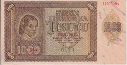 BILLETE DE CROACIA DE 1000 KUNA DEL AÑO 1941 SIN CIRCULAR (UNC) (BANKNOTE) - Croatie