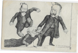 RARE - ORENS DENIZARD - 1903 -  LE BURIN SATIRIQUE N° 10 - TRIPLE ALLIANCE ITALIE - CARICATURE - TAMPON AU DOS - Orens