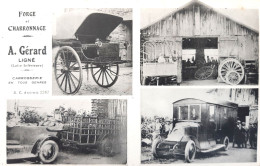 44 LIGNE A GERARD FORGE ET CHARRONNAGE CAROSSERIE EN TOUS GENRE VOITURE HIPPOMOBILE ET AUTOMOBILE DEBUT 1900 - Ligné