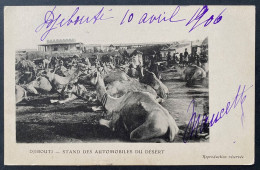 1906 Carte De DJIBOUTI " Stand Des Automobiles Du Désert " N°40 5c Vert Oblitéré Dateur De DJIBOUTI Pour BEZIERS - Covers & Documents