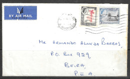 1961 Rhodesia & Nyassaland  SALZBURY Cover To BEIRA P.E.A PORTUGUESE ORIENTAL AFRICA RHODES QUEEN GRAVE MATOPOS - Rhodesien & Nyasaland (1954-1963)