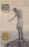 Nouvelle Calédonie - Indigène Calédonien Pêchant à L'arc - Oblitéré Nouméa 1908 -  Carte Postale Ancienne - New Caledonia