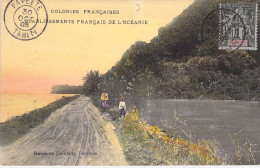 Tahiti - Etablissement Français De L'océanie - Route De Ceinture Tarvao - Colorisé -  Carte Postale Ancienne - Polynésie Française