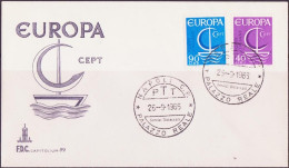 Europa CEPT 1966 Italie - Italy - Italien FDC4 Y&T N°955 à 956 - Michel N°1215 à 1216 - 1966
