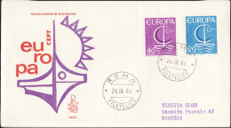 Europa CEPT 1966 Italie - Italy - Italien FDC5 Y&T N°955 à 956 - Michel N°1215 à 1216 - 1966