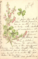 FLEURS - Trèfles à Quatre Feuilles - Carte Postale Ancienne - Flowers
