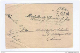 Deux Bandes Imprimés 1893 En Franchise De Port Signée - Griffes Ministère Des C.de Fer , Postes Et Télégraphes --  LL131 - Telegraafzegels [TG]