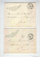 Deux Enveloppes BXL1892/99 En Franchise De Port - Griffes Ministère Des C.de Fer, Postes,Télégraphes(Cabinet)  --  LL132 - Post-Faltblätter