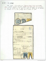 Talons De Protets TP Houyoux LUTTRE Et LA CROYERE 1927/28 Annulés Par Découpage - SPECTACULAIRE  --  LL211 - Postkantoorfolders
