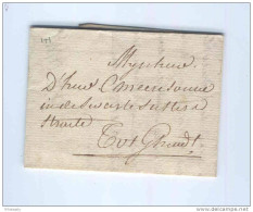 Lettre Précurseur ASTEN (??) 1796 Vers GAND - Signé De Prins  --  KK985 - 1794-1814 (Franse Tijd)