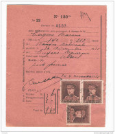 Document Postal - Protet Rose TP 3 X Képi 2 F ACOZ 1935 --  KK908 - 1931-1934 Quepis