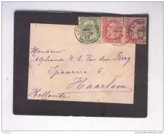 2 X Lettre De Deuil Fine Et Grosse Barbe 1902/1909 Vers HAARLEM NL - Affranchies à 25 C Et 20 C  --  KK579 - Altri & Non Classificati