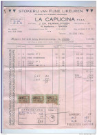 BELGIQUE - Facture Et Document Douanier La Capucina TERVUEREN 1963 - 3 Timbres Fiscaux Belges Pour 6 F  --  LL440 - Vins & Alcools