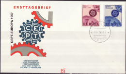 Europa CEPT 1967 Italie - Italy - Italien FDC5 Y&T N°968 à 969 - Michel N°1224 à 1225 - 1967