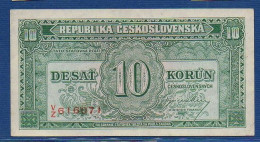 CZECHOSLOVAKIA - P.60a – 10 Korún ND (1945) XF, S/n V/Z 616071 - Czechoslovakia