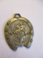 Porte-Clés Ancien/Protection /" SAINT CHRISTOPHE " /Bronze Nickelé/Vers 1960-1970    POC574 - Key-rings